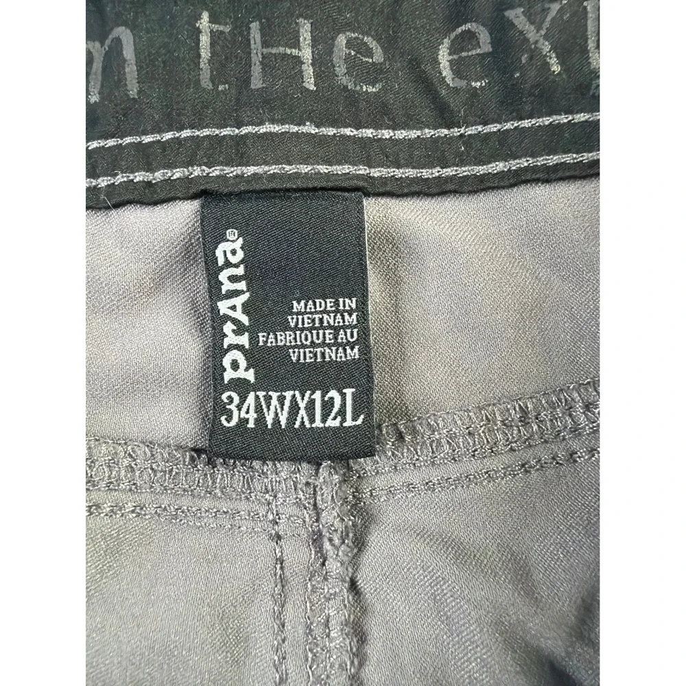 Prana Zion Camo Cargo Stretch Shorts Charcoal Gray Mens Size 34 Waist 12